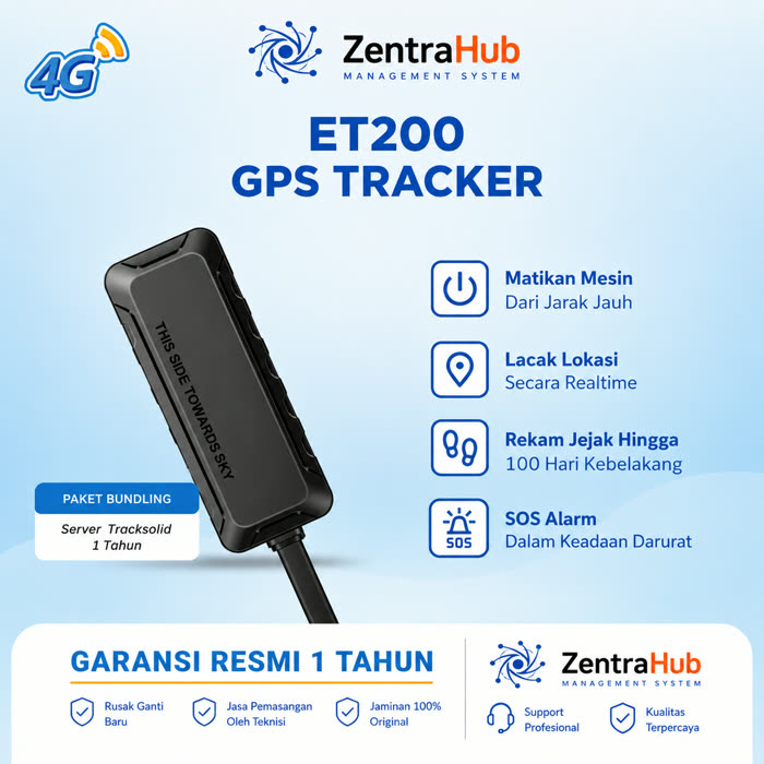 ET200 GPS Tracker 4G ZentraHub Track